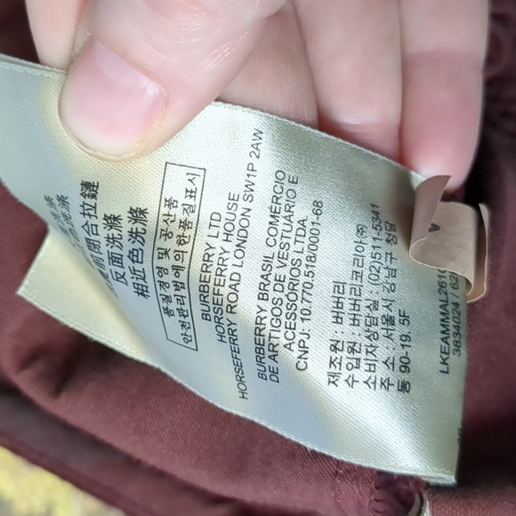 BURBERRY Brit burgundy corduroy pants size 38R big and tall - Picture 9 of 9